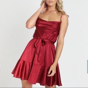 NWOT Showpo red mini dress